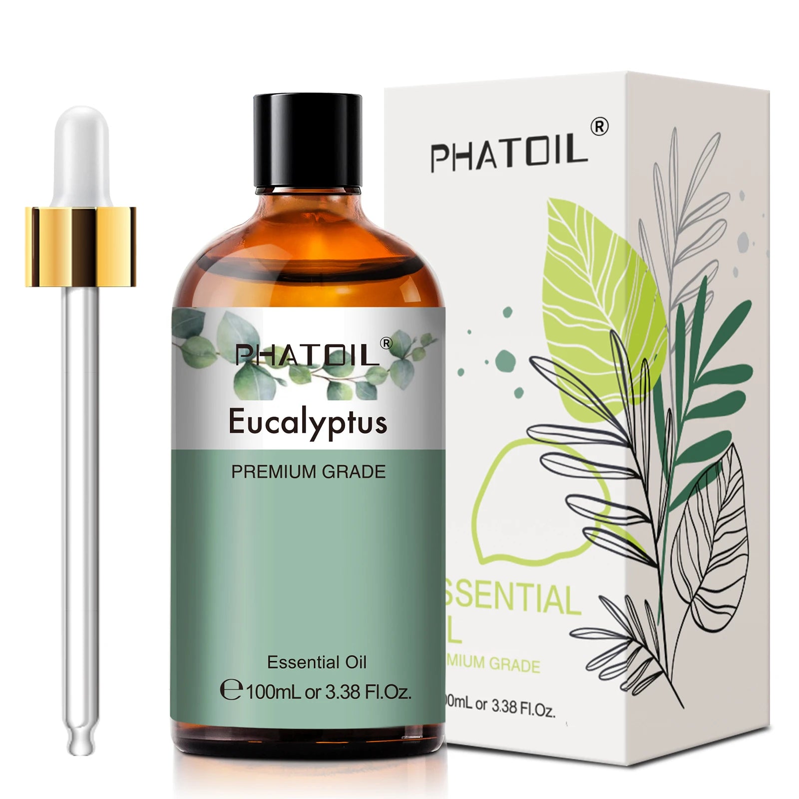 Eucalyptus Essential oil bottle and packaging